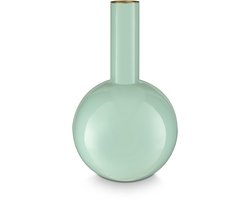 Pip Studio - Bloemenvaas - Woonaccessoires - Blauwe vaas - Metaal - 19x33cm
