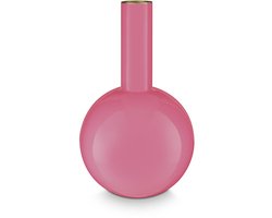 Pip Studio - Bloemenvaas - Woonaccessoires - Donker Roze vaas - Metaal - 19x33cm