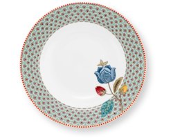 Pip Studio Blooming Tales Fantasy Blue Diep bord - Bloem design - Blauw