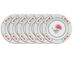 Pip Studio Blushing Birds Borden - Gebaksbordjes - Bordenset - Servies set van 6 - 17cm