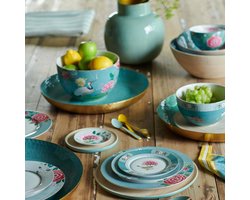 Pip Studio Blushing Birds Borden - Ontbijtborden - Bordenset - Servies set van 6 - 21cm