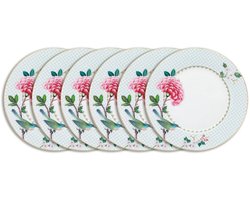Pip Studio Blushing Birds Borden - Ontbijtborden - Bordenset - Servies set van 6 - 21cm
