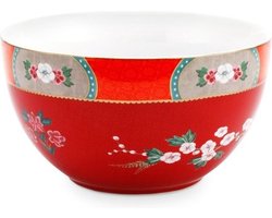 Pip Studio Blushing Birds Bowl 18 cm - rood