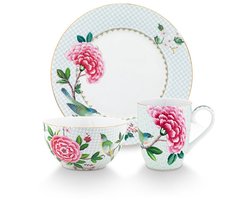 Pip Studio - Blushing Birds - Set van 3 - Ontbijtset - Wit - Porselein
