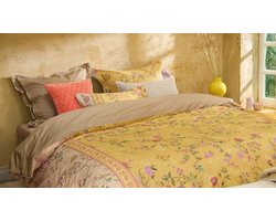 Pip Studio Bodhi Flower dekbedovertrek - Tweepersoons - 200 x 200/220 cm - Geel