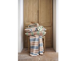 Pip Studio Bonsoir Combistripe Throw Plaid - 130 x 170 cm - Groen
