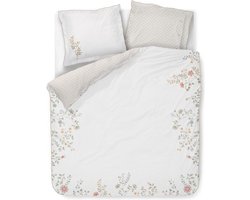 Pip Studio Campo de Flores Dekbedovertrek - Tweepersoons - 200x200/220 cm - Gebroken wit