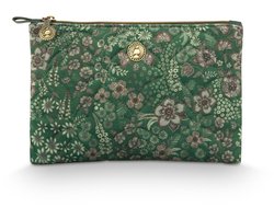 Pip Studio - Charly Make-up Tasje Dames - Toilettas - Daisy Dreams - Groen - 24x1x15.5cm