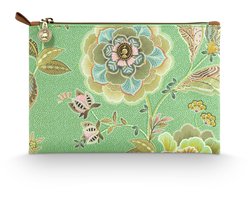 Pip Studio - Charly Make up tasje - Toilettas dames - Voor make-up - Matata Groen - 24x1x15.5cm