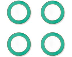 Pip Studio Chique Gebaksborden Groen – Set van 4 – Ø17 cm – Porselein