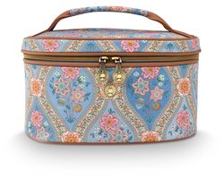 Pip Studio - Cleo Make-up Tasje Dames - Toilettas - Ornamento - Blauw - 26x16x16cm