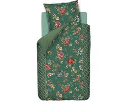 Pip Studio Dekbedovertrek Poppy Stitch Green 1 persoons