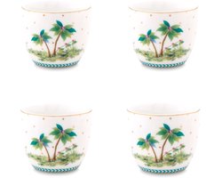 Pip Studio Eierdoppen Jolie Gold – Set van 4 – Porselein - Groen