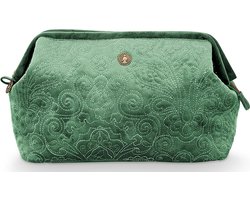 Pip Studio Extra Grote Toilettas Quilty Days - Groen - Fluweel
