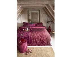 Pip Studio Flora Bangalore dekbedovertrek - Tweepersoons - 200 x 200/220 cm - Donker roze