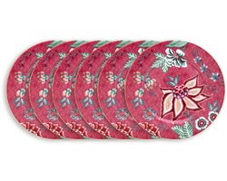 Pip Studio Flower Festival Borden - Gebaksbordjes - Bordenset - Servies set van 6 - 17cm