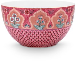 Pip Studio - Flower Festival - Serveerschaal - Donkerroze - Porselein - 18cm
