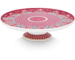 Pip Studio - Flower Festival - Taartplateau - Donkerroze - Porselein - 21cm