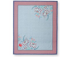Pip Studio Flower Festival Tafelkleed - Tafellaken - Blauw - 150x300cm