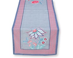 Pip Studio - Flower Festival - Tafelloper - Blauw - Katoen - 50x150cm