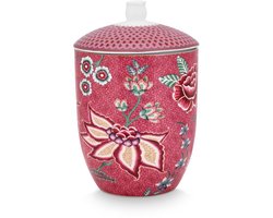 Pip Studio - Flower Festival - Voorraadpot - Donkerroze - Porselein - 1,5l
