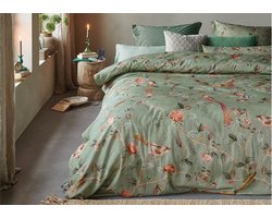 Pip Studio Good Nightingale dekbedovertrek - Eenpersoons - 140x200/220 - Licht groen
