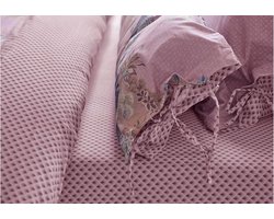 Pip Studio hoeslaken Suki mauve - 140x200 cm - Hoekhoogte: 25 cm