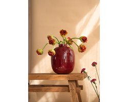 Pip Studio - Home Accessories - Vaas - Metaal - Donkerrood - 32 cm