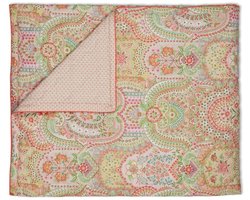 Pip Studio Jabali Flower Bedsprei - 150x200 cm - Koraalrood
