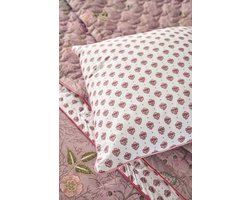 Pip Studio Jaipur Flower Square Cushion Sierkussen - 40 x 40 cm cm - Licht roze