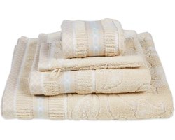 Pip Studio Jasmin Jacquard Gastendoekje - 30x50 cm - Set van 3 - Zand