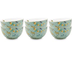 Pip Studio Jolie Kommen - Ontbijtkom - Ronde schaaltjes - Servies set van 6 - 12cm