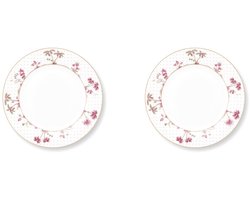 Pip Studio Jolie Pink Dinerborden Set van Twee - 26.5cm Porselein - Roze