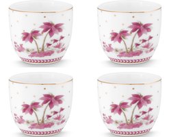 Pip Studio Jolie Pink Eierdoppen – Set van 4 – Porselein - Roze