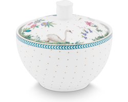 Pip Studio - Jolie White Suikerpot - Tropische illustraties - 300ml