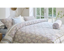 Pip Studio Kairi Bloom dekbedovertrek - Tweepersoons - 200 x 200/220 cm - Licht blauw