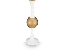 Pip Studio Kandelaar Sphere - Kaarsenhouder van Metaal - Wit/ Goud - 37cm