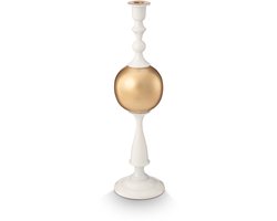 Pip Studio Kandelaar Sphere - Kaarsenhouder van Metaal - Wit/ Goud - 44cm