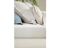 Pip Studio katoen - Hoeslaken - 180 x 200 cm - Wit Groen