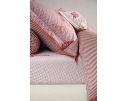 Pip Studio katoen - Hoeslaken - 180 x 200 cm - Wit Roze