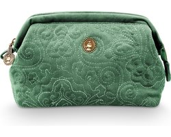 Pip Studio Kleine Toilettas Quilty Days - Vierkant - Groen - Fluweel