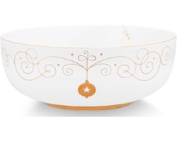 Pip Studio Kom - Dienblad Kom - Feestelijk Serveren - Koninklijke Elegantie - 23 cm - Wit
