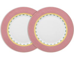 Pip Studio La Majorelle Dinerborden - Roze - Porselein - Set van 2 - 26.5cm
