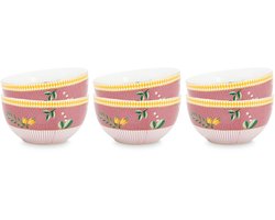 Pip Studio La Majorelle Kommen - Ontbijtkom - Ronde schaaltjes - Servies set van 6 - 12cm