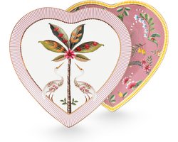 Pip Studio - La Majorelle - Set van 2 - Borden - Roze - Porselein - 21,5cm