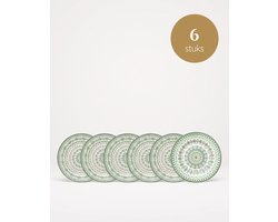 Pip Studio - Lily & Lotus - Borden - Moon Delight Light Green - 17 cm - Set van 6