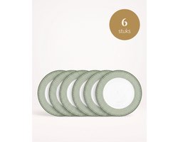 Pip Studio - Lily & Lotus - Borden - Tiles Light Green - 26,5 cm - Set van 6
