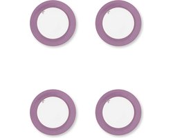 Pip Studio Lily & Lotus - Dinerborden 26.5cm - Set van vier - Paars - Vaatwasserbestendig