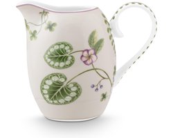 Pip Studio Lily & Lotus - melkkannetje - 250ml - koffiemelk kan - lila - bloem - milk jug - off white
