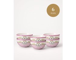 Pip Studio - Lily & Lotus - Schalen - Tiles Lilac - 15 cm - Set van 6